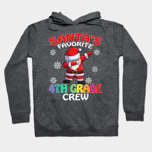 Santas Favorite 4Th Grade Crew Teachers Christmas Hoodie